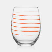 Candy Can Orange Verres de vin rayés (Verso)