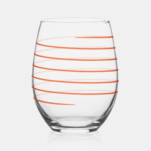 Candy Can Orange Verres de vin rayés (Droite)