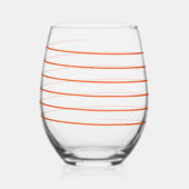 Candy Can Orange Verres de vin rayés (Gauche)