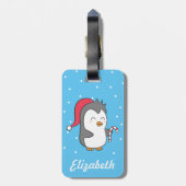 Candy Candy Candy Cane met fijne kerst voor kinder Bagagelabel (Achterkant verticaal)