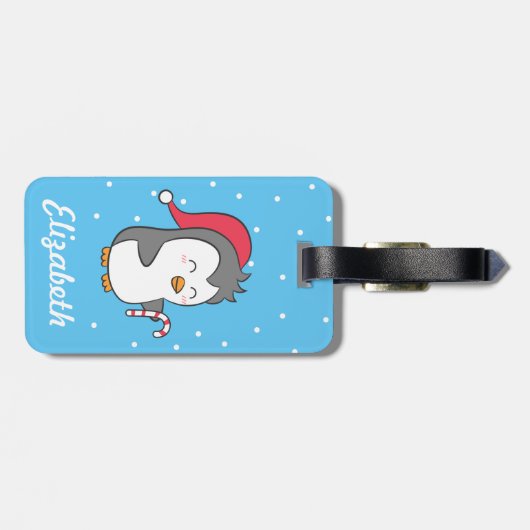 Candy Candy Candy Cane met fijne kerst voor kinder Bagagelabel (Achterkant horizontaal)