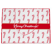 Candy Candy Candy Canes Merry Kerstmis Groot Cadeauzakje (Voorkant)