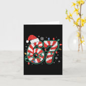 Candy Cane 67 Funny Christmas 67 Six Seven Candy C Kaart (Gele Bloem)