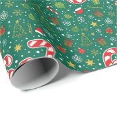 Candy Cane 6-7 Meme Christmas Doodles Cadeaupapier (Rol Hoek)