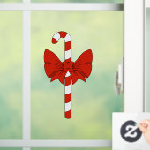 Candy Cane and Bow Raamsticker (Huis)