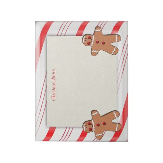 Candy Cane and Gingerbrood Man Cookies Notitieblok (Gedraaid)