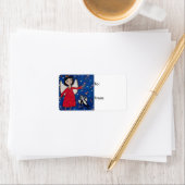 Candy Cane Angels Christmas Gift Label (Insitu)