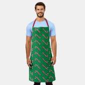 Candy Cane apron Schort (Gedragen)