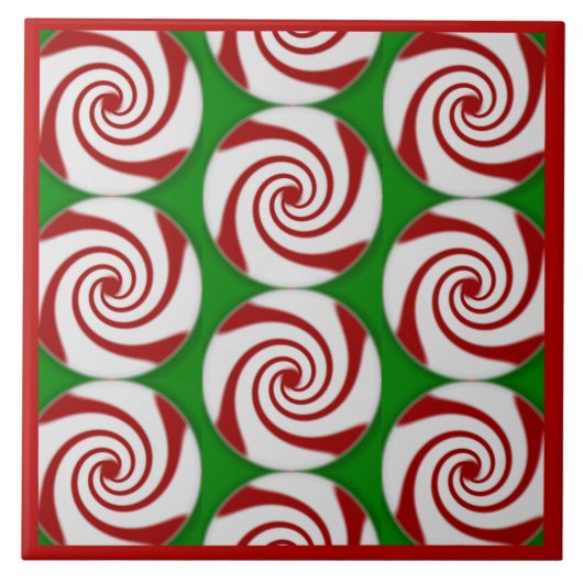Candy Cane Basics Peppermint Drop Tegeltje (Voorkant)