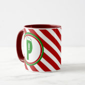 Candy Cane Basics Red/White Mok (Voorkant links)