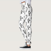 Candy Cane Black en White Pattern Leggings (Links)