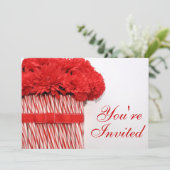 Candy Cane Boeket Feest Uitnodiging (Staand voorkant)