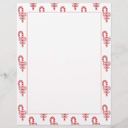Candy Cane Border Letterhead (Voorkant)