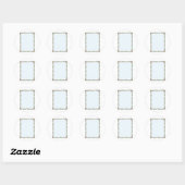 Candy Cane Border Ronde Sticker (Vel)