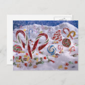 Candy Cane-bos Briefkaart (Voorkant / Achterkant)