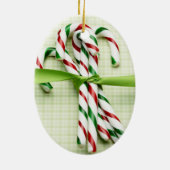 Candy Cane Bundel Keramisch Ornament (Achterkant)