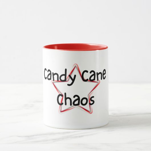 Candy Cane Chaos Christmas Mug Mok (Midden)