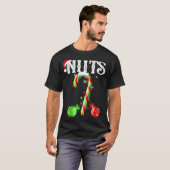 Candy Cane Chest Nuts Couples Funny Chestnuts Xmas T-shirt (Voorkant volledig)