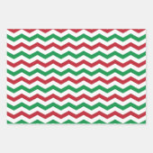 Candy Cane Chevron Stripes & Polka Dots Pattern Inpakpapier Vel (Voorkant 2)