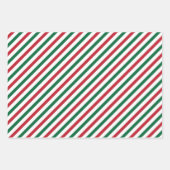 Candy Cane Chevron Stripes & Polka Dots Pattern Inpakpapier Vel (Voorkant)