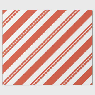 Candy Cane Chorus-Big Stripe Diagonal Cadeaupapier