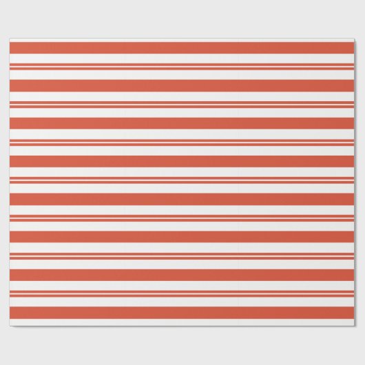 Candy Cane Chorus-Big Stripe Wrapping Paper Cadeaupapier (Vlak)