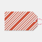 Candy Cane Chorus-Stripe-Diagonal Cadeaulabel (Voorkant (Horizontaal))