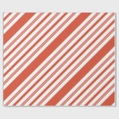Candy Cane Chorus-Stripe-Diagonal Cadeaupapier (Vlak)