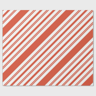 Candy Cane Chorus-Stripe-Diagonal Cadeaupapier
