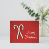 Candy Cane Christmas Briefkaart (Staand voorkant)