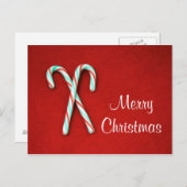 Candy Cane Christmas Briefkaart (Voorkant / Achterkant)