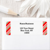 Candy Cane Christmas Custom Etiket (Insitu)