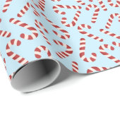 Candy Cane Christmas Gift Wrapping Paper - Blue Cadeaupapier (Rol Hoek)