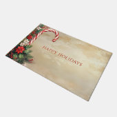 Candy Cane Christmas Holiday Doormat Deurmat (Schuin)