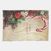 Candy Cane Christmas Holiday Kitchen Towel Theedoek (Horizontaal)