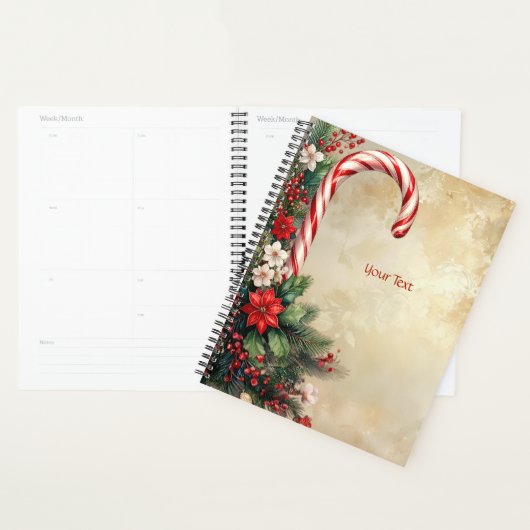 Candy Cane Christmas Holiday Planner (Devant avec enveloppe)