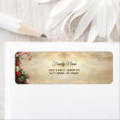 Candy Cane Christmas Holiday Return Address Label (Insitu)