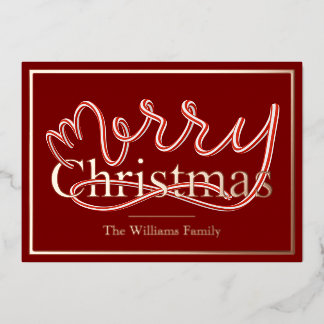 Candy Cane Christmas Kaart - rode streep terug