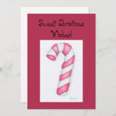 Candy Cane Christmas Kaarten (Voorkant / Achterkant)