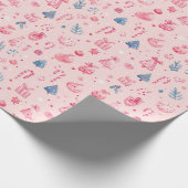 "Candy Cane Christmas Magic Pattern" Cadeaupapier (Hoek)