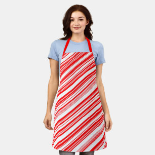 Candy Cane Christmas Red Xmas All-Over Print Schor Schort