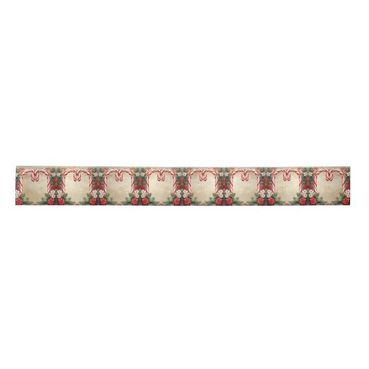 Candy Cane Christmas Satin Ribbon Lint (Voorkant)