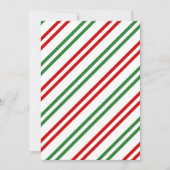 Candy Cane Christmas Stripes Rood Groen Kaart (Voorkant)