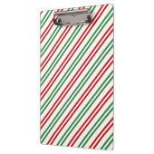 Candy Cane Christmas Stripes Rood Groen Klembord (Links)