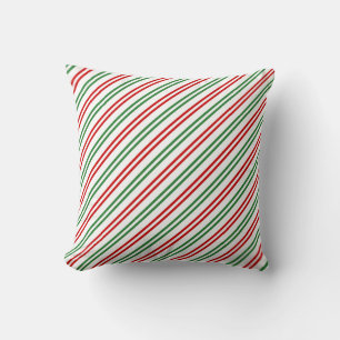 Candy Cane Christmas Stripes Rood Groen Kussen