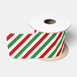 Candy Cane Christmas Stripes Rood Groen Lint