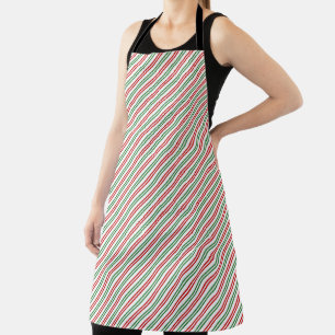 Candy Cane Christmas Stripes Rood Groen Schort