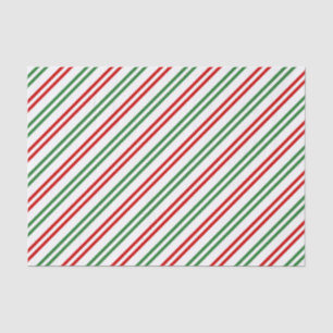 Candy Cane Christmas Stripes Rood Groen Tissuepapier