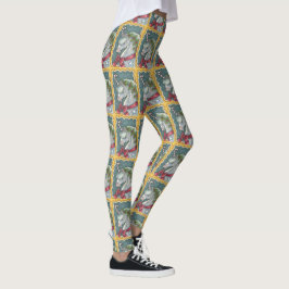 CANDY CANE CHRISTMAS UNICORN, HORSE PONY LEGGINGS