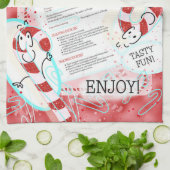 Candy Cane Cookies DIY-kerstrecept Theedoek (Gevouwen)